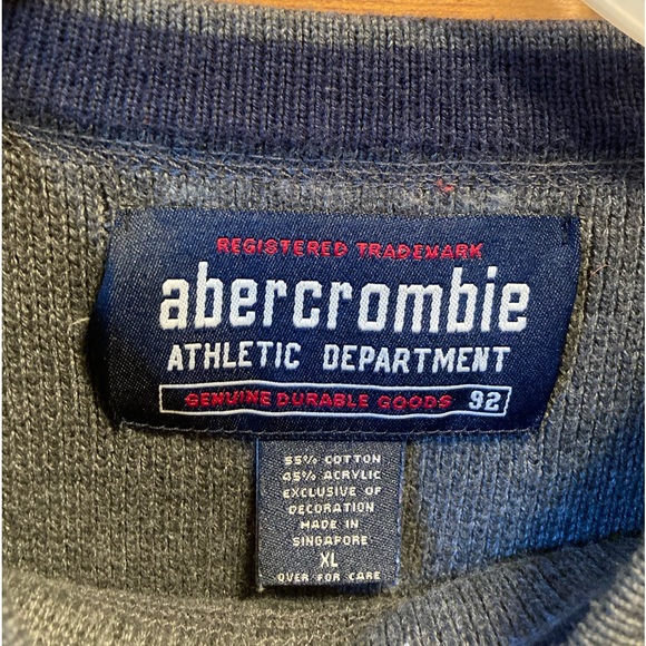 Abercrombie & Fitch Grey & Blue Crewneck Sweater - Picture 4 of 12